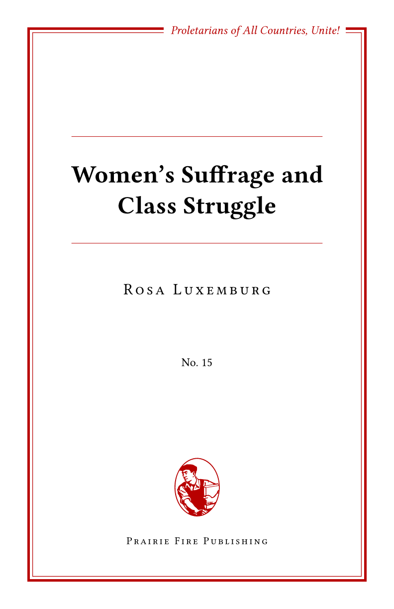 Women's Suffrage and Class Struggle