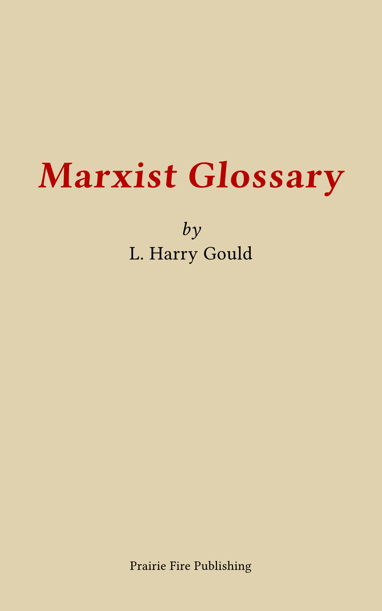 Marxist Glossary