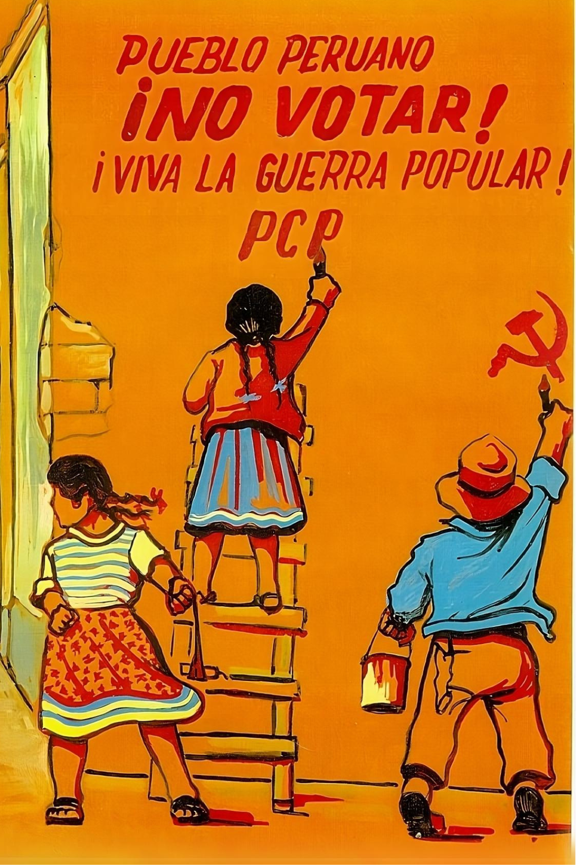 Sticker 4x6" - "¡No Votar! ¡Viva La Guerra Popular!"