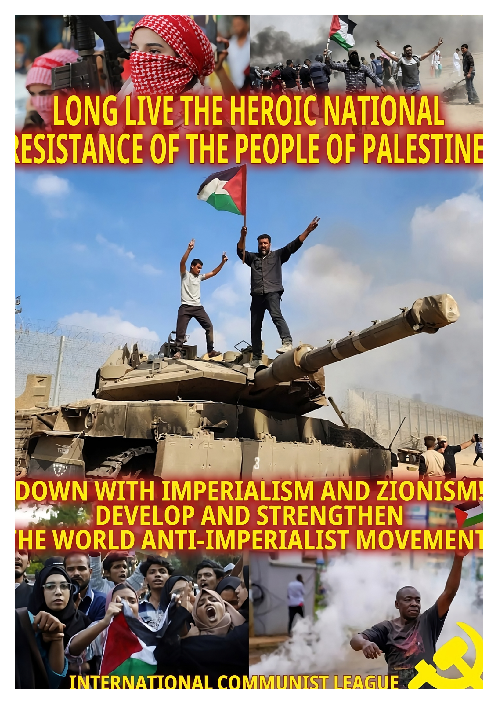 Poster 18x24" - Long Live the Heroic National Resistance of the People of Palestine!